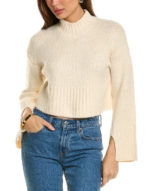 Women's Plus-Size Outfit CELESTINE SEI Turtleneck Wool-Blend Pullover