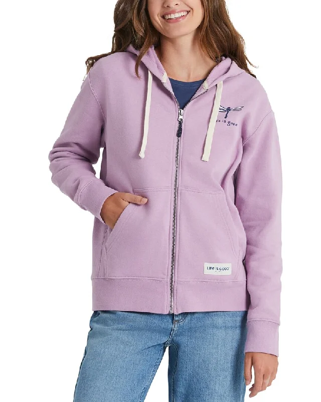 Affordable Women's Apparel Life is Good Zip Hoodie