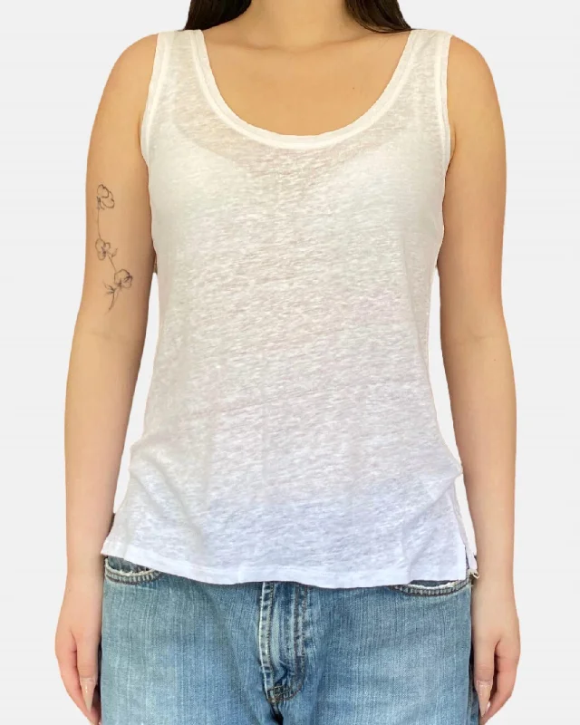 Women's Work Outfit Telord Knit Tank Top In White