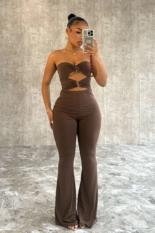 Women's Clothes For Special Occasions Your Last Chance Strapless Flare Jumpsuit