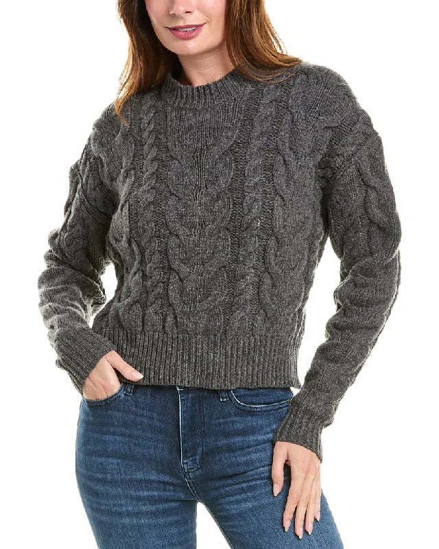 Sustainable Fashion Clothing For Women FRAME Denim Cable Wool Sweater