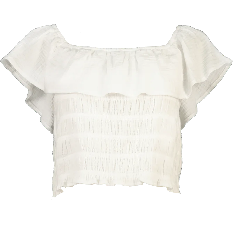 Trendy Athleisure Clothing For Women White Blouse