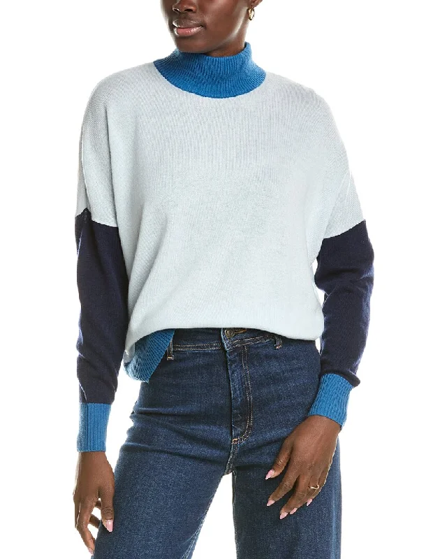 Women's Clothing For Holiday Travel Brodie Cashmere Wool & Cashmere-Blend Color Block Jumper