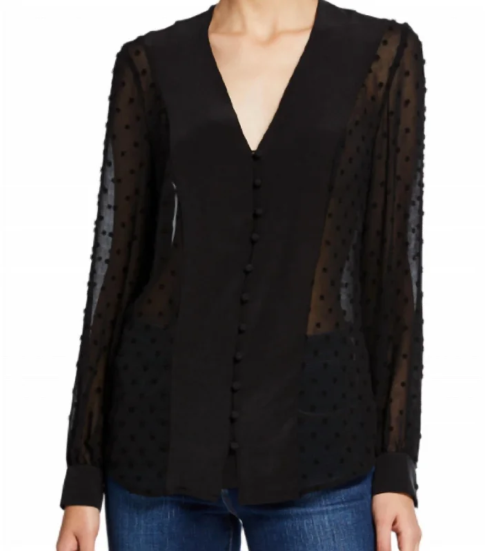 Women's Plus-Size Casual Outfit Fallon Blouse In Black