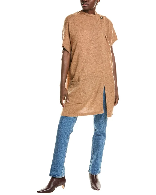 Women's Trendy Clothes Brodie Cashmere Luxe Wool & Cashmere-Blend Poncho