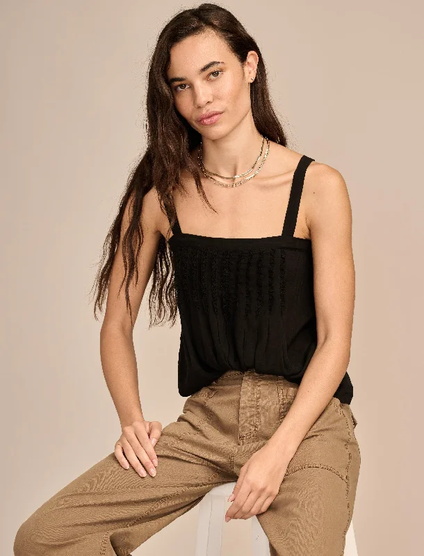 Women's Athletic Garments Lucky Brand Women's Pleated Ruffle Tank
