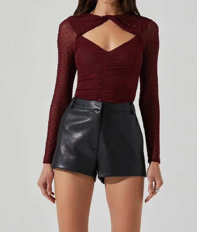 Women's Vacation Garments Ancira Bodysuit In Wine