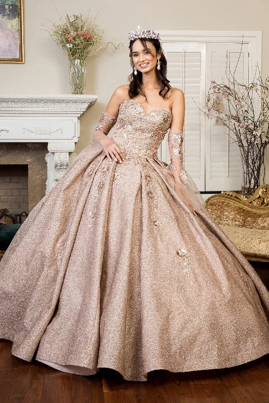 Women's Outerwear Garments Long Ball Gown Strapless Quinceanera Dress