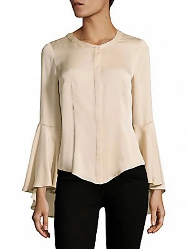 Vintage Clothing For Women Michelle Stretch-Silk Blouse In Ballet