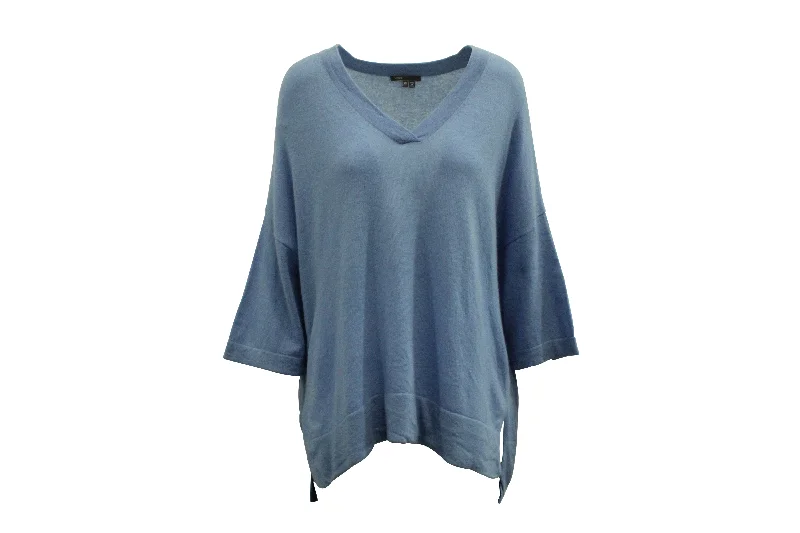 Women's Weekend Outfit Vince Oversized Sweater in Light Blue Cashmere