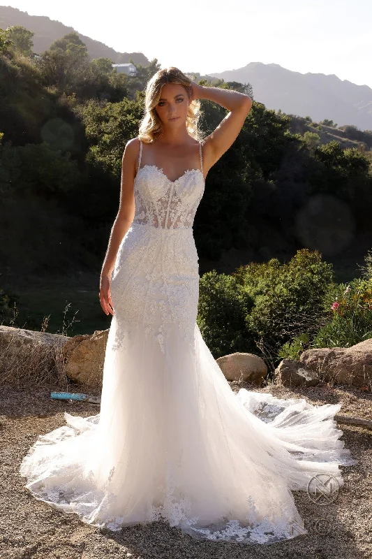 Formal Outfit For Women Nox Anabel JE1014L Long Applique Bridal Mermaid Wedding Dress