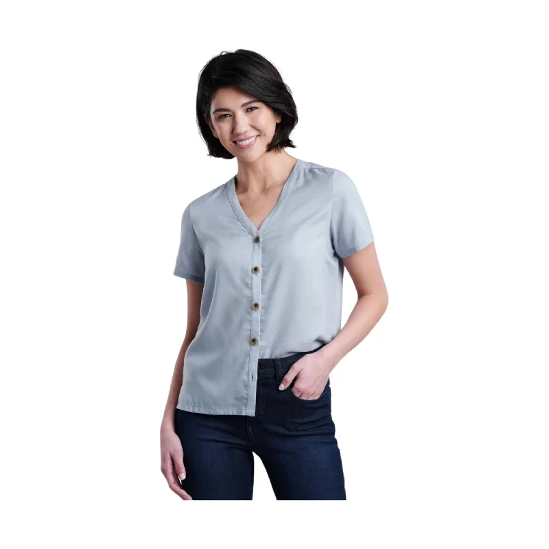 Women's Elegant Clothes Kuhl Women's Hadley Short Sleeve Top - Mist - ONLINE STORE CREDIT/EXCHANGE ONLY