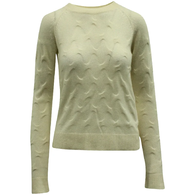 Women's Evening Attire Theory Tucked Crewneck Sweater in Cream Cashmere