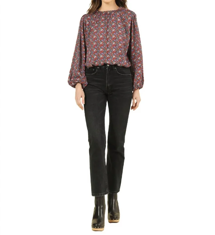 Tailored Clothing For Women Ayla Blouse In Laila Chili