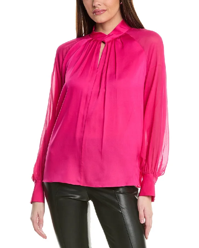 Charming Women's Clothes For Special Events Elie Tahari The Valentine Silk-Blend Blouse