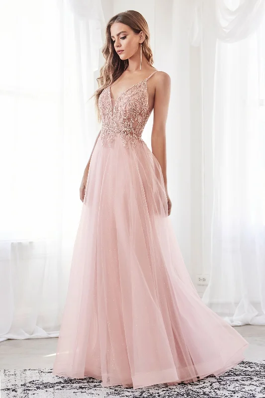Women's Evening Clothes Cinderella Divine CD0154W Blush L Sale