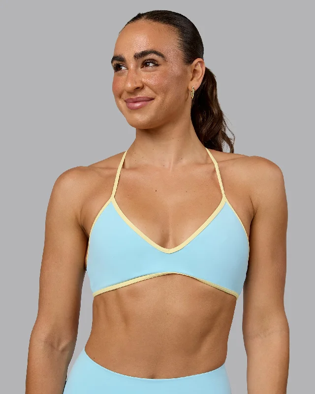 Modern Women's Clothes Ambience Sports Bra - Crystal Blue-Lemon