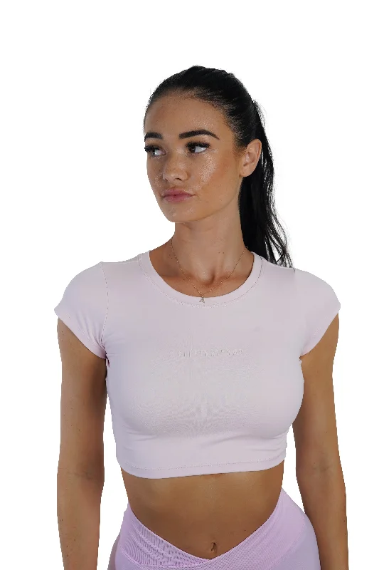 Women's Functional Outdoor Garments KTP CROPPED TEE - BABY PINK