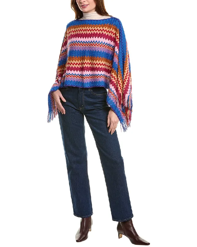 Women's Evening Wear Outfit Missoni Wool-Blend Poncho