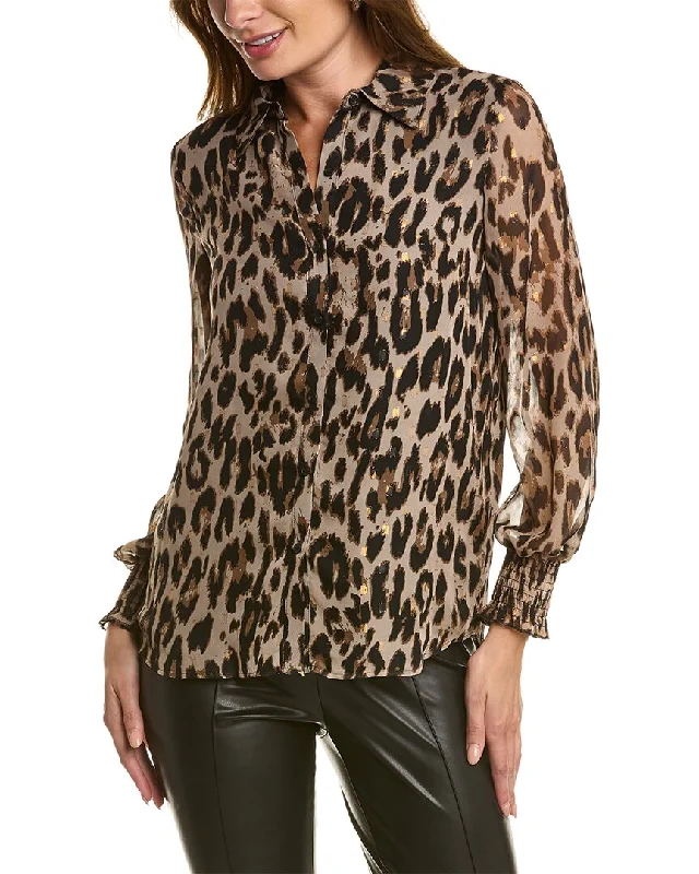 Trendy Athleisure Clothing For Women T Tahari Smocked Cuff Blouse