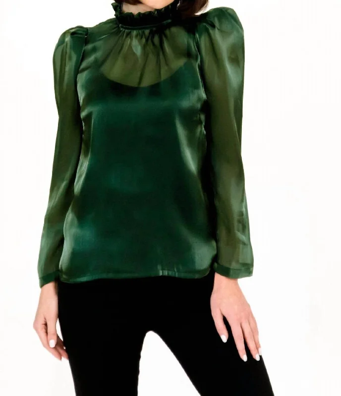 Women's Chic Apparel Watson Blouse In Pine Organza