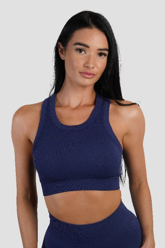 Comfortable Outfit For Women KTP RIBBED TANK - NAVY