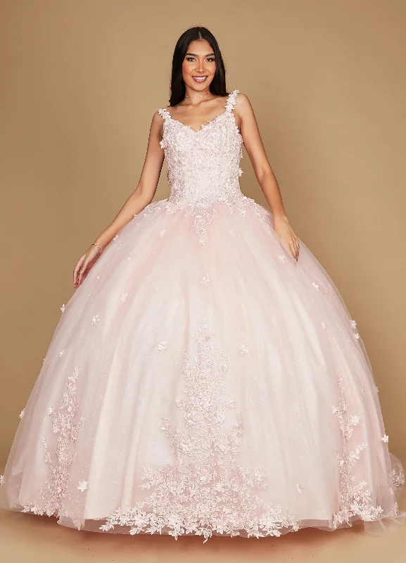 Plus-Size Women's Clothing Long Sweet 16 Quinceanera Ball Gown