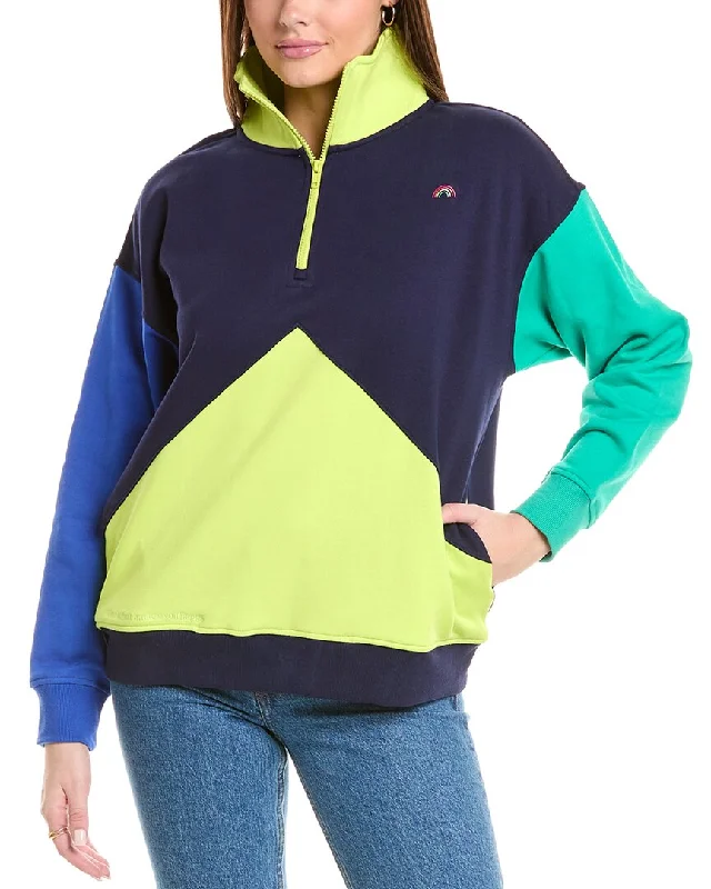 Women's Holiday Attire Terez Classic Colorblocked 1/4-Zip Pullover