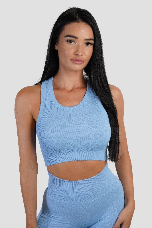 Formal Attire For Women KTP RIBBED TANK - LIGHT BLUE