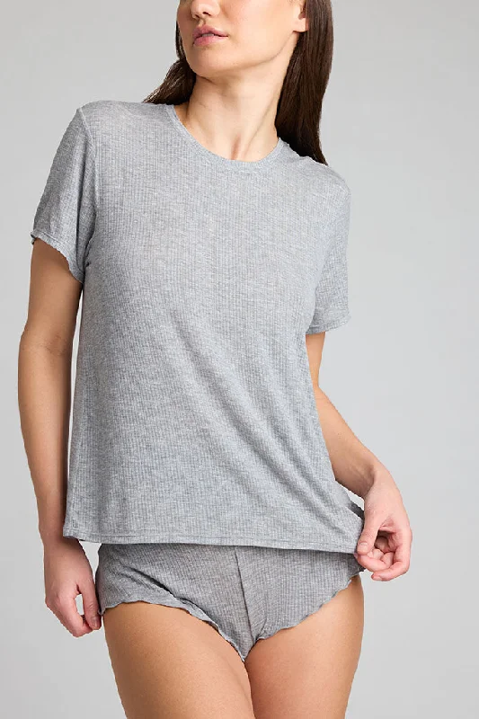 Plus-Size Women's Clothing Whipped Boyfriend Tee in Heather Grey