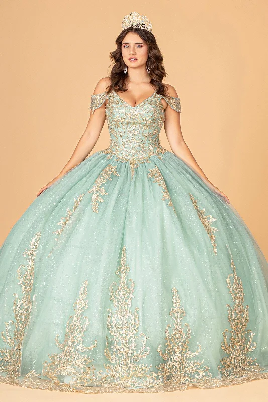 Women's Comfy Loungewear Outfit Long Off Shoulder Quinceanera Mesh Ball Gown