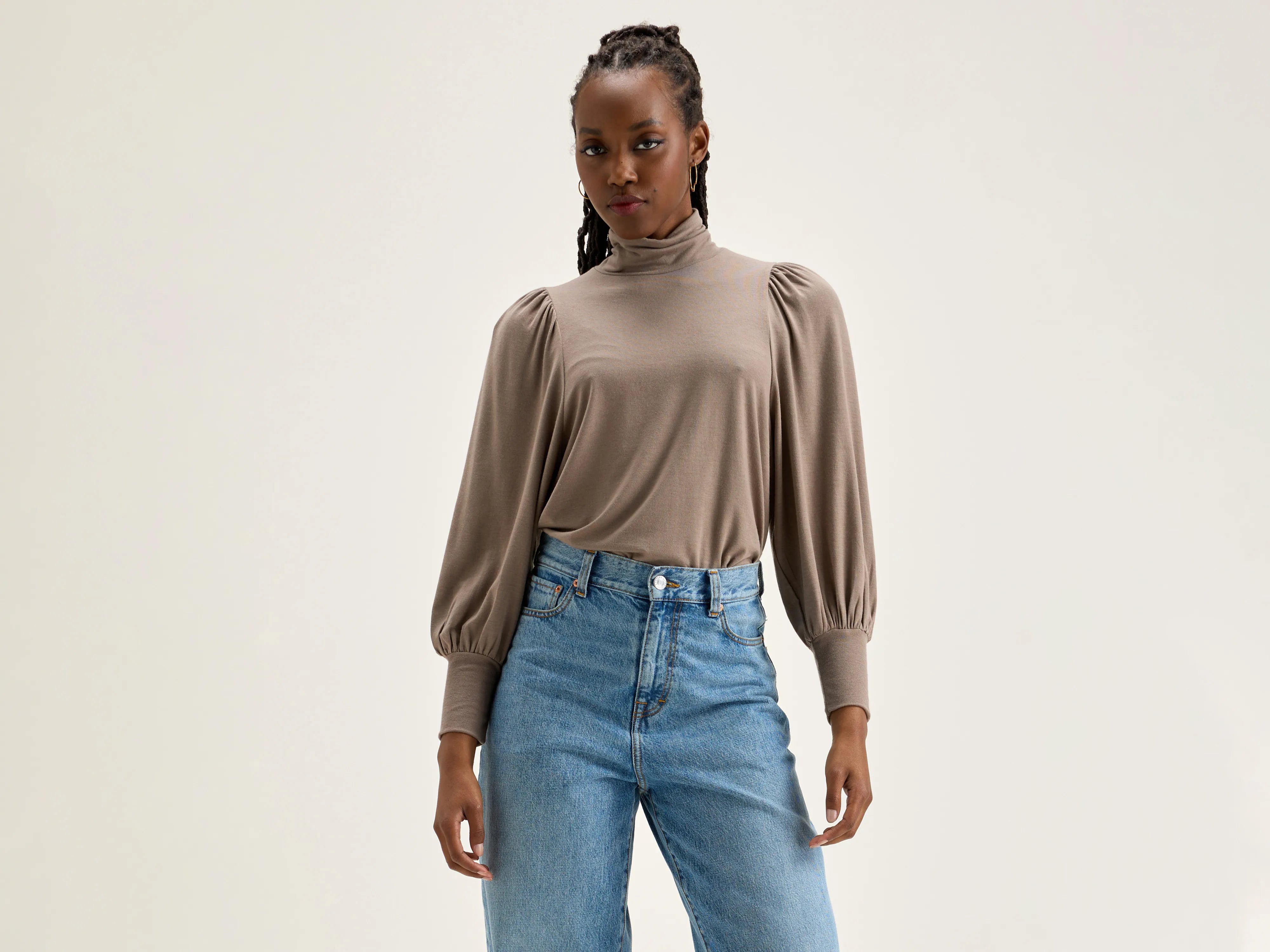 Women's Elegant Outfit Vazo turtleneck t-shirt (242 / W / DUST)