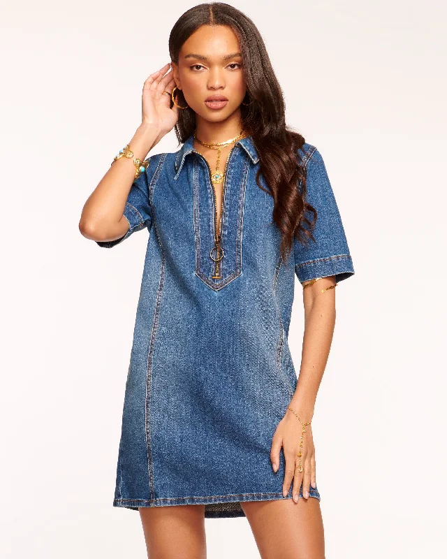 Women's Work Apparel Tunechi Denim Shirt Dress