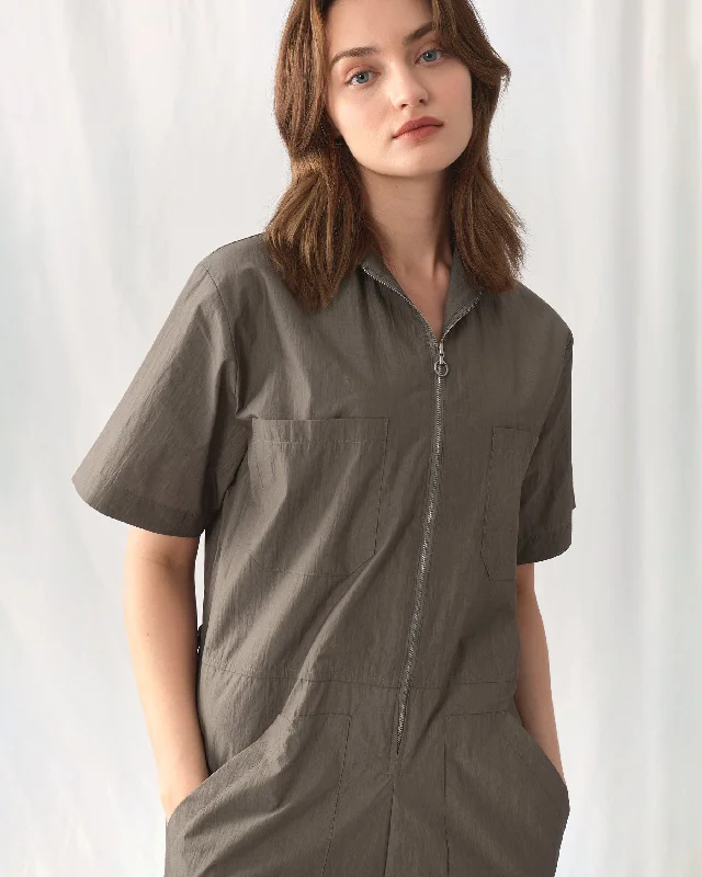 High-Fashion Women's Clothing Eden Half Zip Jumpsuit