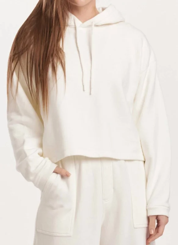 Women's Plus-Size Garments Paxton Hoodie Sweatshirt In Off White