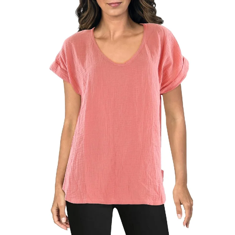 Timeless Women's Apparel Plus Womens Scoop Neck Short Sleeve Pullover Top