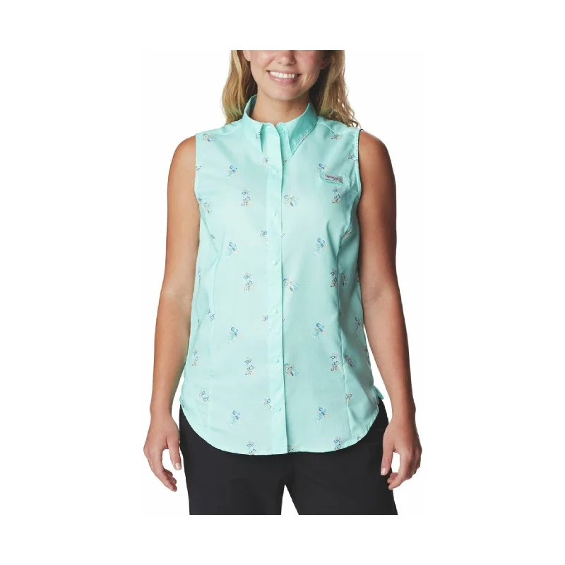 Fashion-Forward Women's Clothing Columbia Women's Super Tamiami Sleeveless - Gulf Stream Bouquet Foray - ONLINE STORE CREDIT/EXCHANGE ONLY