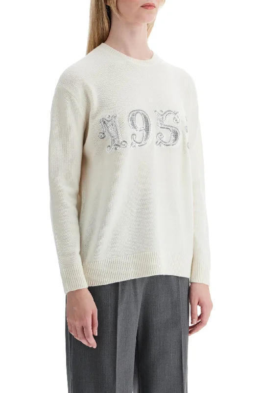 Women's Everyday Attire Max Mara Form With Embroidery And Sequins Pullover