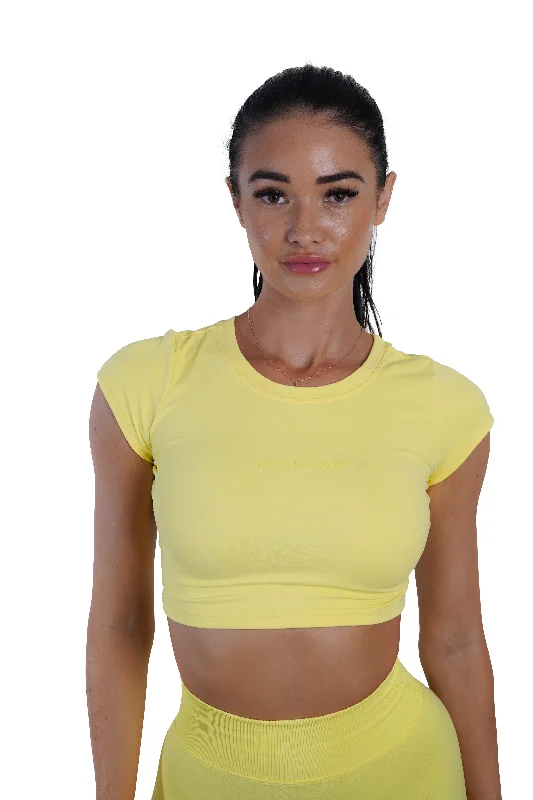 Timeless Women's Outfit KTP CROPPED TEE - YELLOW