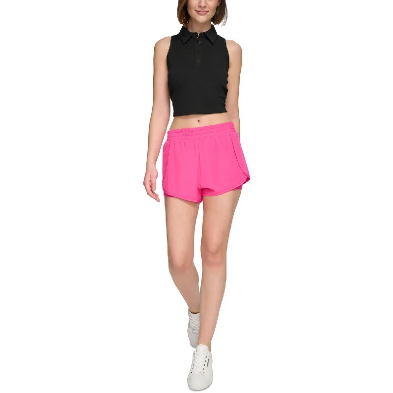 Women's Travel Attire Womens Collared Sleeveless Cropped