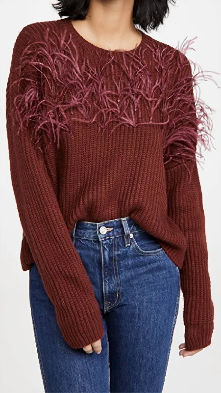 Women's Everyday Apparel Melanie Sweater In Sangria