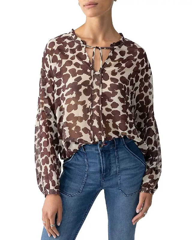 Women's Wardrobe Apparel Watermark Blouse In Chocolate Spots