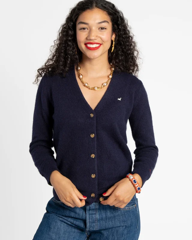 Women's Vacation Outfit Collegiate Sweater Navy