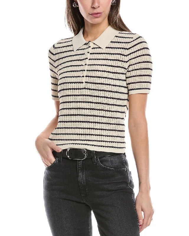 Women's Vintage Attire rag & bone Viola Stripe Polo Sweater