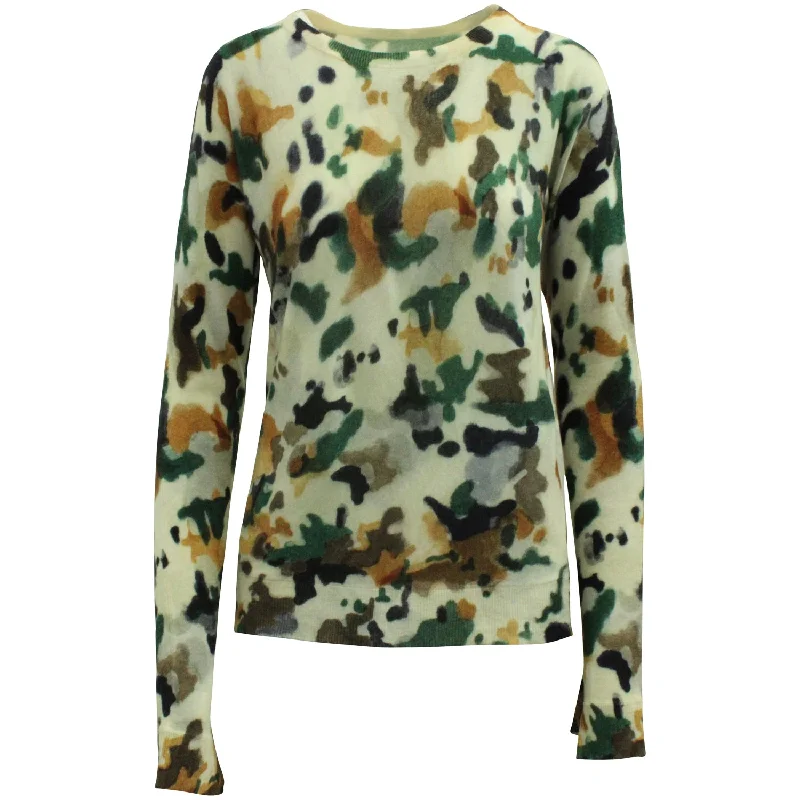 Elegant Women's Evening Garments Zadig and Voltaire Camo Sweater in Multicolor Cashmere