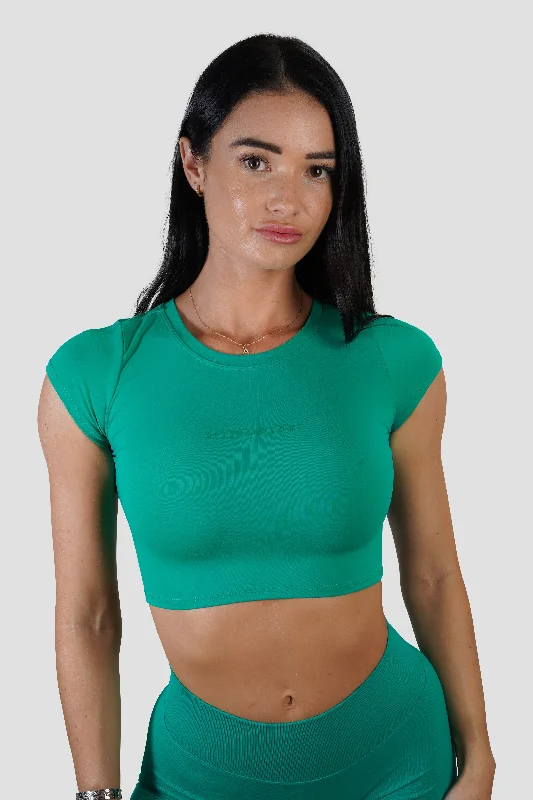 Women's Sports Apparel KTP CROPPED TEE - GREEN