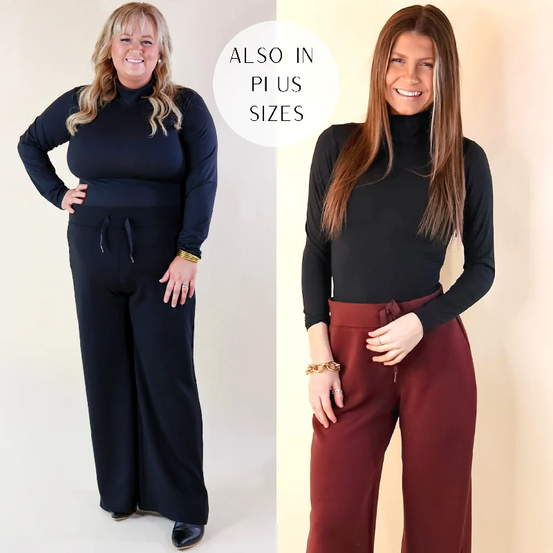 Women's Chic Outfit SPANX | Turtle Neck Long Sleeve Bodysuit in Black