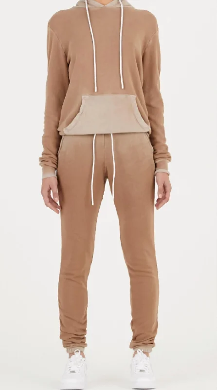 Women's Clothes And Apparel Sets Aspen Hoodie In Vintage Dark Tan