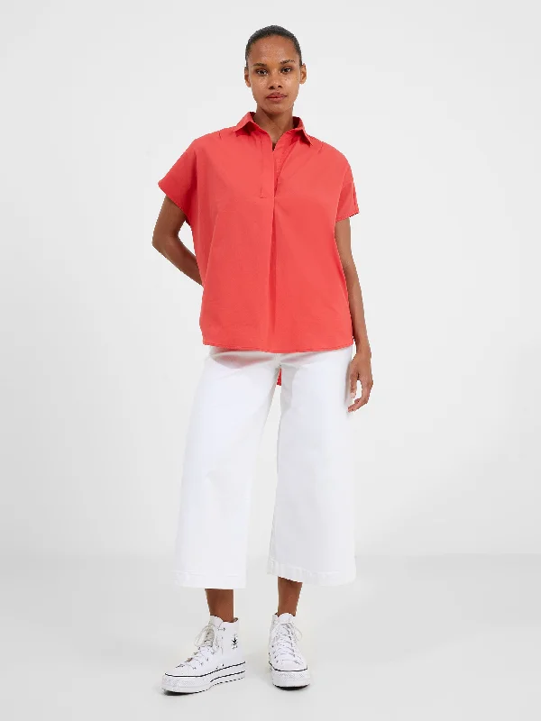 Women's Luxury Garments Vee Collar Short Sleeve Shirt