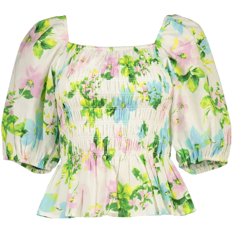 Modern Women's Clothes Floral Print Blouse